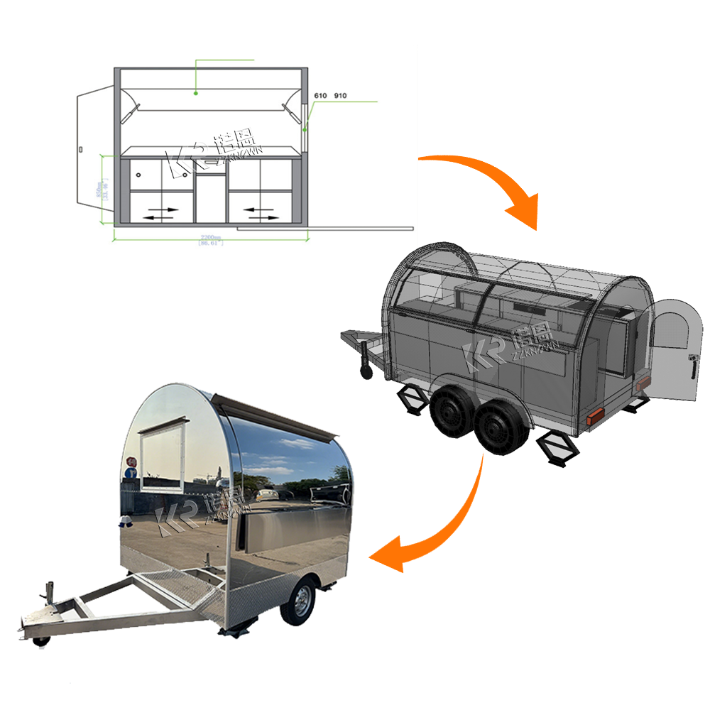 거리 이동식 핫도그 햄버거 아이스크림 카트 푸드 트레일 - Hot Dog Vending Cart 리뷰 및 가격